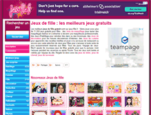 Tablet Screenshot of jeux-fille.fr